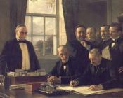 西奥博德 沙特朗 : The Signing of the Protocol of Peace Between the United Stat